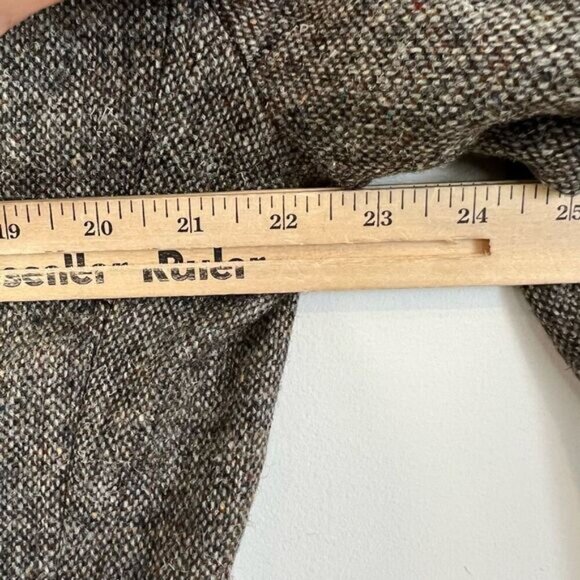 Vintage Oakton Men’s 46R Pure Virgin Wool Classic Grey Suit Jacket Sports Coat - Picture 7 of 12